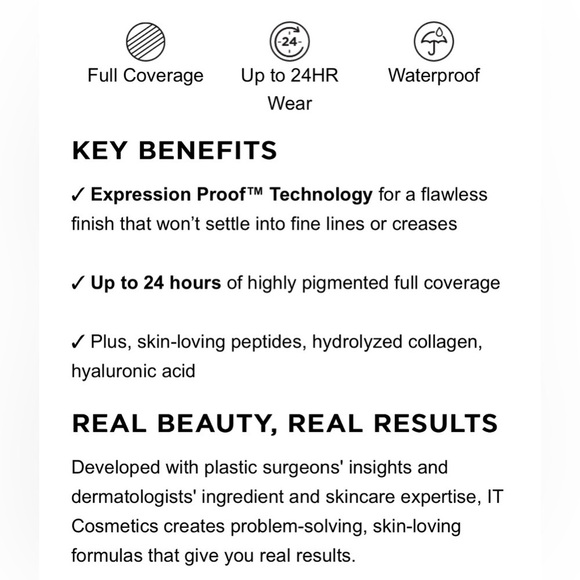 🆕 IT BYE BYE UNDER EYE FULL COVERAGE WATERPROOF CONCEALER 43.0 DEEP HONEY NIB - Picture 7 of 9